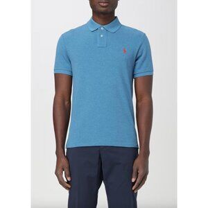 Polo Ralph Lauren Cornflower Blue Polo collared Shirt custom fit size Large